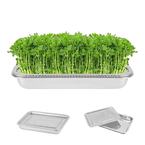 Reusable Sprouting Tray, Hydroponics Cultivation, 12.6x8.66x1.89 in Tray with Seedling Compartments, Sturdy Planter, Gardening Accessory with Practical Design, Indoor Greenhouse Use for Microplants