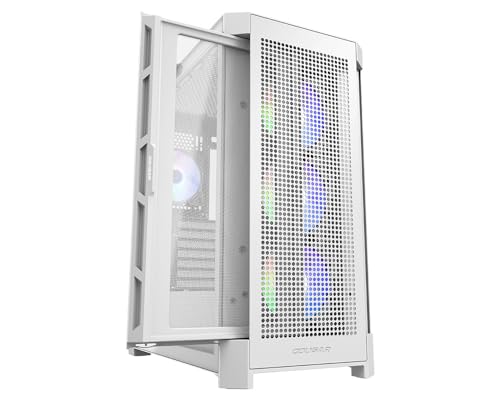 Image of Cougar Gaming Duoface Mid Tower Case Series, Supporting 390mm Graphics Card, Incredible RGB Lighting, Two Distinct Front Panels Included, Mesh and Tempered Glass (Duoface Pro RGB - White)