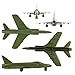 TimMee Plastic Army Men Cold War Fighter Jets - OD Green Airplanes Made in USA