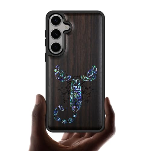Etui Bois Samsung S25 Plus coque de protection anti-choc gravée coquille naturelle