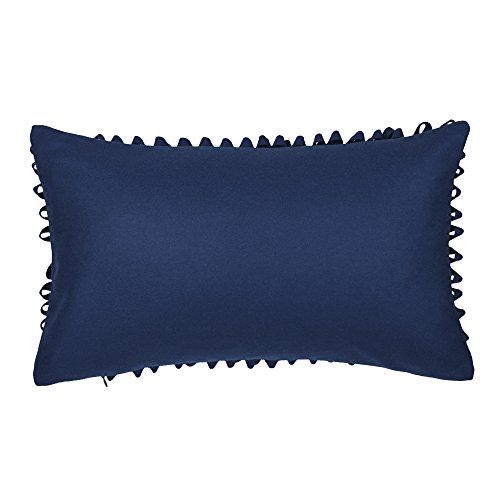 Kingrose 3D Flower Throw Pillow Cover Super Soft Pillow Case Home Deocrative Cushion Cover For Sofa Couch Bed Living Room 12 X 20 Inches Wool Navy Blue #TOP1
