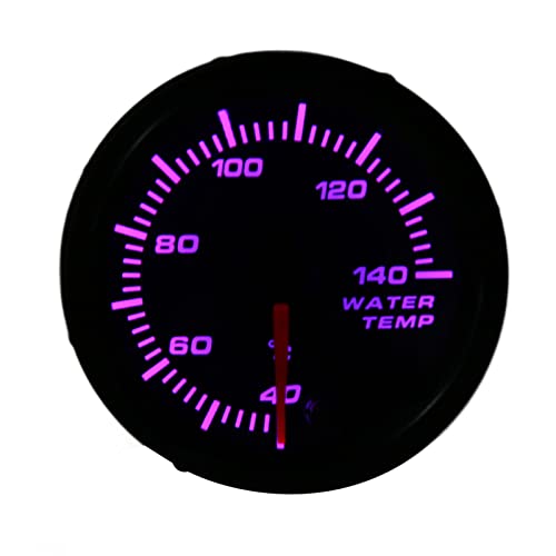 Powersports Coolant Temperature Gauges 52Mm/2In 7 Color Led Water Coolant Temperature Gauge Meter With Sensor For Gasoline Modified Models #TOP4