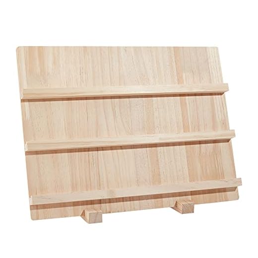 NBEADS Expositores para Pendientes de Madera, Expositor para Pendientes de joyería de 3 Capas Porta Tarjetas para Pendientes de Madera para Tienda al por Menor, 30x 14.1x30cm