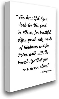 Audrey Hepburn Printed Painting Quote Audrey Hepburn Nifty Canvas Hepburn Art Gift for Her 8" x 12"