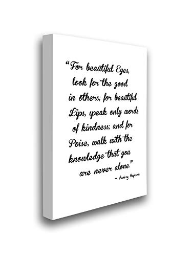 Audrey Hepburn Printed Painting Quote Audrey Hepburn Nifty Canvas Hepburn Art Gift For Her 8" X 12" #TOP3