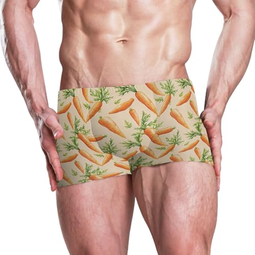 Carrot Vegetables Mens Swim Trunk Swimwear Bathing Suit Swim Brief Square Leg Board Short S B04047962