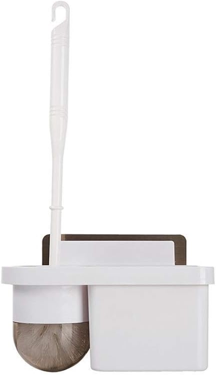 SPOUR Toilet Brush Holder Modern Minimalist Toilet Brush Creative Punch-Free Toilet Brush Household Bathroom Wall-Mounted Cleaning Brush to,Toilet Brush with Holder