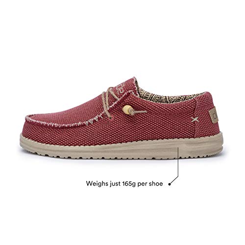 Image of Hey Dude Men's Moccasin, Pompeian Red, 13
