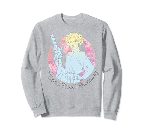 Sweat Star Wars Princess Leia I don't Need Rescuing pour femme