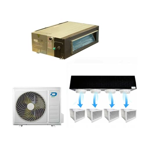 Diloc Over Condizionatore Canalizzato 18000 BTU Inverter R32 A++ con Kit Plenum 4 Vie...