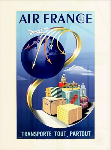 Affiche Vintage Air France 1952 impression d'art de collection 60x80