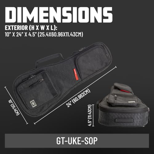 Housse de ukulélé soprano gris Gator Transit - 7
