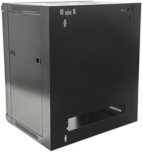 Miniatura 8 de Intellinet 711715 - Gabinete para rack de servidores de red de montaje en pared de 6U, puerta de vidrio templado, paneles laterales extraíbles,