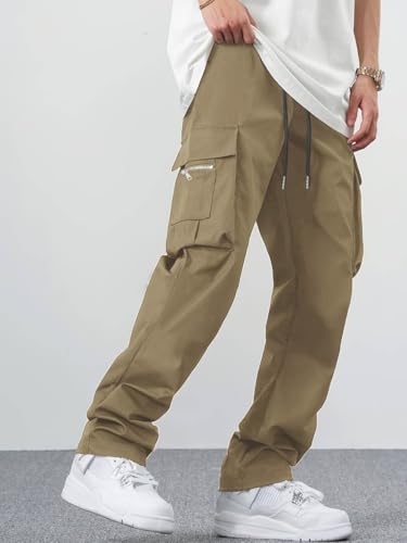 Image of TAGDO Men's Casual Techwear Drawstring Cargo Pants Hiphop Baggy Pants (2024)