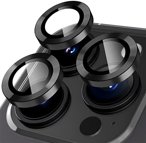Suoman Diruite Camera Lens Protector for iPhone 14 Pro/14 Pro Max,HD Tempered Glass + Aluminum Ring Camera Protector for iPhone 14 Pro/14 Pro Max Camera Cover