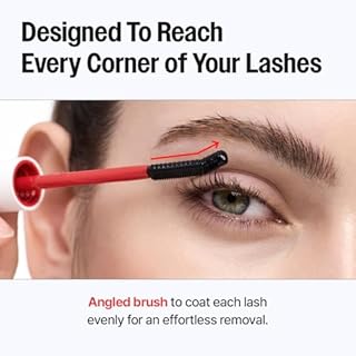 CLIO Kill Lash Mascara Remover, Waterproof Eye Makeup Remover with Curved Precision Brush, Oil Cleanser for Superproof Mascara and Lash Base, No-Rub Gentle Cleansing