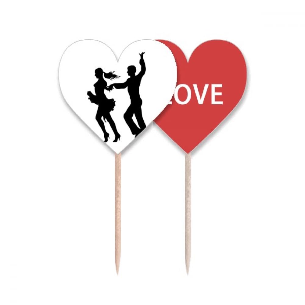 Marque-place cure-dents danse performance art pour buffet de mariage romantique