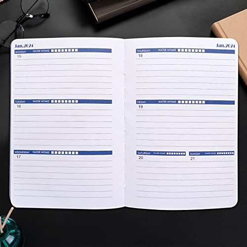 Utytrees Planner 2023-2024 - Weekly Monthly Daily Planner 2023-2024 From July 2023 To December 2024, 18 Month Planner, 5.2" X 7.5", Thicker Paper, Black #TOP3