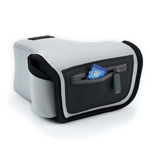Funda para cámara USA Gear mediana neopreno gris miniatura 3
