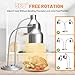 Food Heat Lamp, Commercial 500W Infrared Dual-Head Table Food Warmer Lamp, with 360° Adjustable, Suitable for Buffet Tables, Restaurant Kitchens and Catering Services