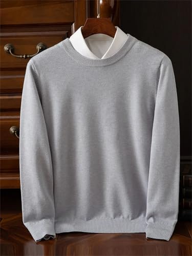 Men's Spring Autumn Merino Wool Pullover Sweater Men O-Neck Long Sleeve Cashmere Knitwear Pullover3