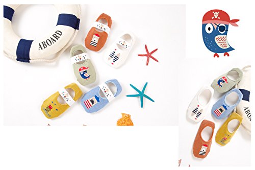 Junoai Toddler Non Skid No Show Socks - Low Cut Anti Slip Grip Slippers For Baby Kids Boys Girls 10 Pairs (1-2T, Dinosaur) #TOP4