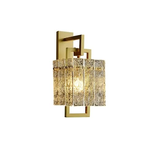 Kunmai Modern Glass Shade Wall Sconce With Water-Ripple 1-Light For Living Room Bedroom Hallway Dining Room #TOP28