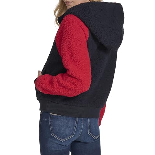 Nautica Women's Colorblock Sherpa Soft Zip4