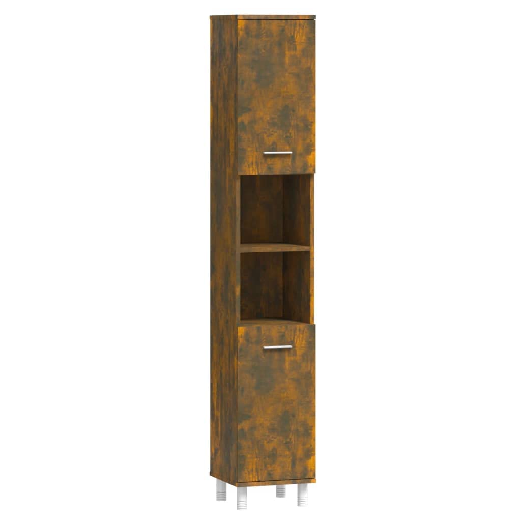 Generisch Badezimmerschrank，Badezimmer，moderner Badschrank zur vertikalen Aufbewahrung von Handtüchern，Kosmetik und Pflegeprodukten (Smokedoak)