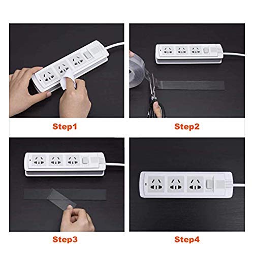 GEL TAPE 3 Meter Double Sided Adhesive Silicon Tape, double sided tape for wall, Transparent Grip for Walls Washable Reusable Strong Sticky Strips Nano Tape 3