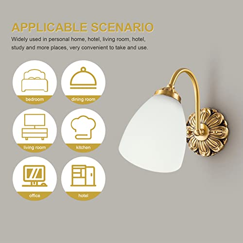 OSALADI Glass Pendant Light Bell Shaped Glass Lamp Shade E27 White Dome Lampshade Light Fixture Cover Replacement for Pendant Lighting Chandeliers Wall Sconce Light Shade - Image 2