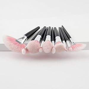 10Pcs Cosmetic Eyebrow Eyeshadow Brush Makeup Brush Sets Kits Tools Makeup Brush Cleaning Mat