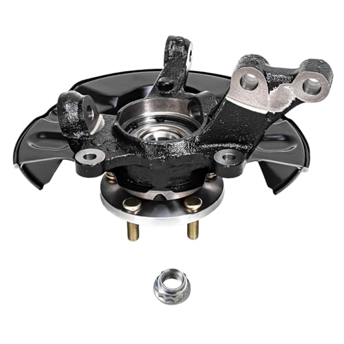 Image of Detroit Axle - Front Steering Knuckles & Wheel Hub Bearings Lower Control Arms Ball Joints Replacement for 2003-2008 Toyota Matrix w /4-Wheel ABS