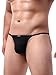 iKingsky Men's G-String Underwear Sexy Low Rise Bulge Y-back Thong Underwear (Medium, 6 Pack)
