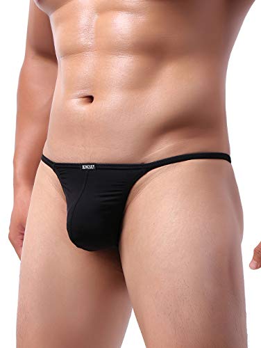 IKINGSKY Men's G-String Underwear Sexy Low Rise Bulge Y-back Thong Underwear4