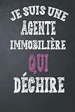 Je suis une Agente Immobilière qui déchire: Journal/Carnet de notes ligné drôle pour agente immobilière, Joli cadeau original rigolo de fête des mères ... ou amie, 110 pages