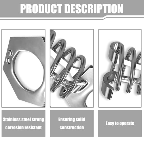 Image of 2 PCS Water Heater Cam Lock, RV Water Heater Cover Latch Fasteners, Stainless Steel Rustproof Door Latch Assembly with Thumb Ring, Universal for RVs Campers Repair Replacement (Silver)