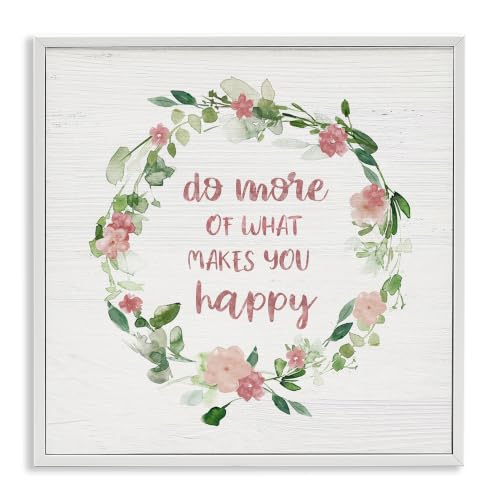 'What Makes You Happy Motivational Phrase Pink'| Framed Giclee Art