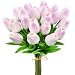 Mandy's 20pcs Lavender 14" Artificial Tulips Flowers for Party Home Decoration(vase not Include)