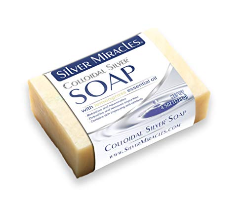 Natural colloidal silver soap with lemongrass oil packaging