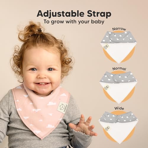 KeaBabies 8-Pack Baby Bandana Drool Bibs and 5-Pack Burp Cloths for Baby Boys and Girls - Cotton Rags for Toddlers Boys, Girls - Ultra Absorbent Burping Clothes for Infants3