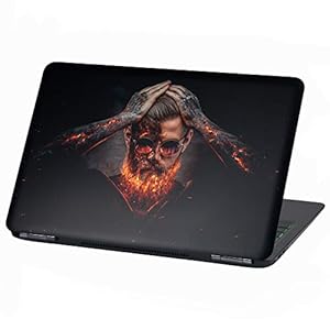 Laptop Folie Cover: Strange Klebefolie Notebook Aufkleber Schutzhülle selbstklebend Vinyl Skin Sticker (17 Zoll, LP1 Fire Beard)