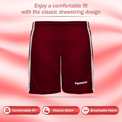 Vizari Athletic Shorts for Youth | Breathable Polyester Perfect for Soccer, Gym, Running, and Sports Play2