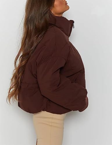 Image of Gihuo Women's Winter Cropped Puffer Jacket Coat Short Warm Quilted Jacket 2026