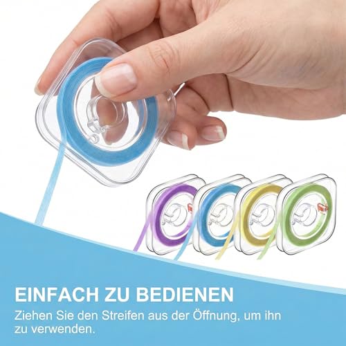 DASHUI 4 Bände Zahn Schleifpapier Zahnzwischenräume, 20/30/50μm Zahn Polierstreifen, Sicher und Langlebig für Reinigung der Zahnzwischenräume