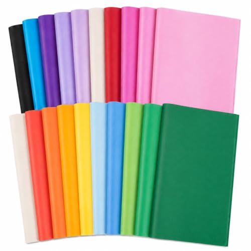 40 PCS 35×50cm oloured Gift Wrapping Paper 20 Different Colours of Decorative Wrapping Paper Suitable for Gift Wrapping and Craft Projects