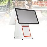 【Écran HD】La caisse enregistreuse tactile POS est dotée d'un écran tactile HD de 1366 x 768 pixels pour une image nette et une réactivité optimale. L'écran principal mesure 15,6 pouces (tactile) ; l'écran secondaire, également de 15,6 pouces (non tactile), peut afficher des publicités.