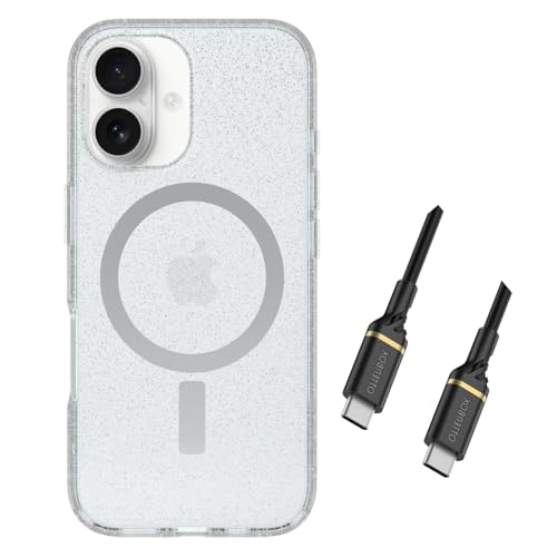 Coque iPhone 16 OtterBox pailletée et câble USB-C pour le quotidien
