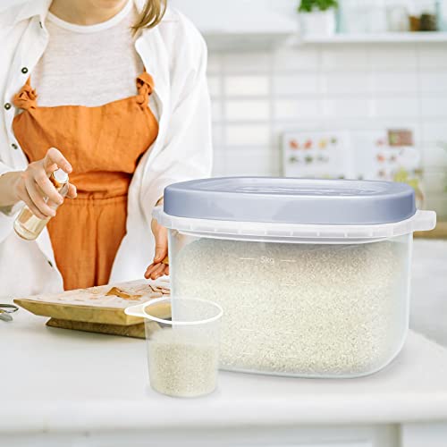 Uppetly Rice Cereal Storage Container, 10 Lb Bpa Free Airtight Plastic Food Storage Containers With Easy Lock Lids And Measuring Cup, Dry Food, Pasta, Flour And Sugar Kitchen Storage Containers #TOP5
