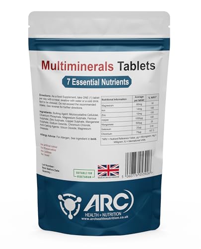 Daily Trace Multimineral Vegan Supplements for Men & Women 360 Tablets Made in UK Multi Mineral Supplements